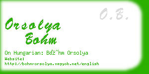 orsolya bohm business card